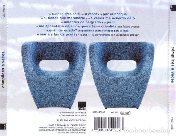 CDs de m&uacute;sica: C&oacute;mplices &ndash; A Veces (CD, WEA 0927445202) - Foto 2