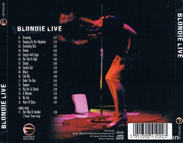 CDs de m&uacute;sica: Blondie &ndash; Live (CD, Osprey Records OPYCD102) - Foto 2
