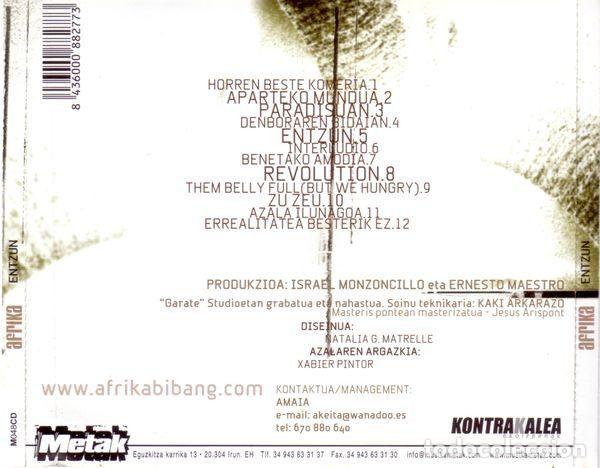 CDs de m&uacute;sica: Afrika &ndash; Entzun (CD, Metak M048CD) - Foto 3