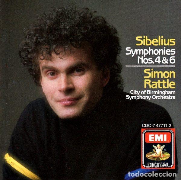 Music CDs: Sibelius, Simon Rattle, City Of Birmingham Symphony Orchestra &ndash; Symphonies Nos. 4 & 6 (CD, Angel...