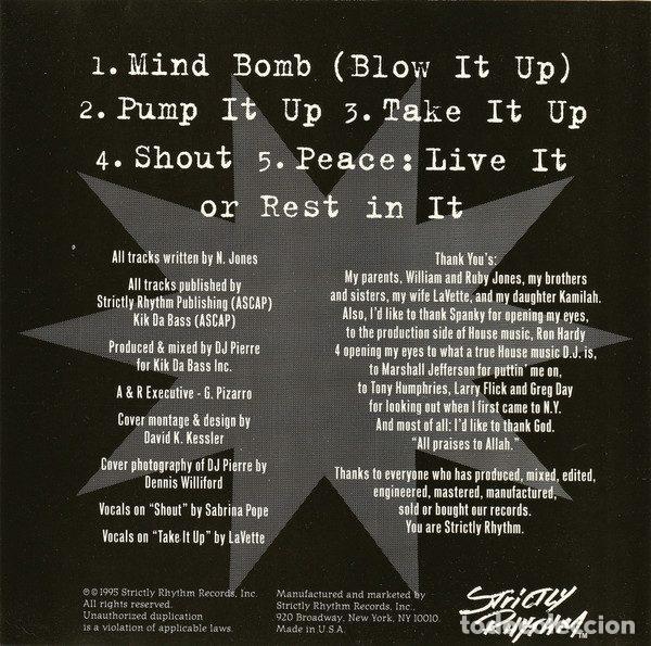 CDs de m&uacute;sica: DJ Pierre &ndash; Mind Explosion EP (CD, Strictly Rhythm SR EP8) - Foto 4