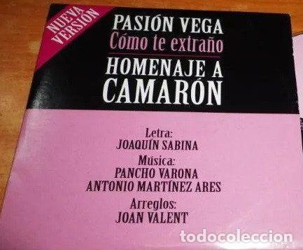 CD di Musica: Pasi&oacute;n Vega &ndash; Como Te Extra&ntilde;o (Homenaje A Camar&oacute;n) (CD, RCA 74321 914082)