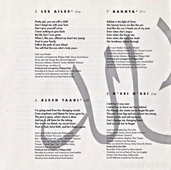 CDs de m&uacute;sica: Khaled &ndash; Nssi Nssi (CD, Mango 697-124-012-2) - Foto 6