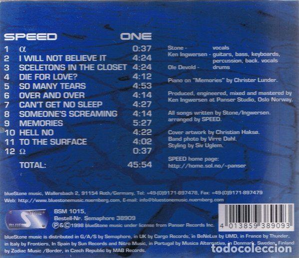 CDs de m&uacute;sica: Speed &ndash; One (CD, Bluestone Music BSM 1015) - Foto 3