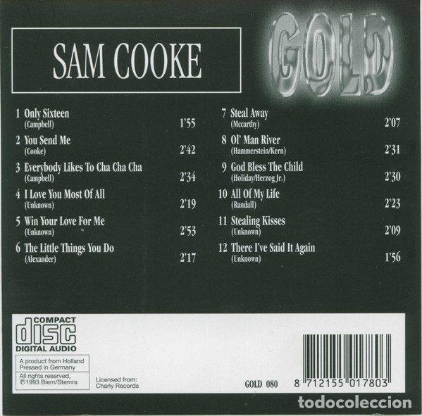 CDs de m&uacute;sica: Sam Cooke &ndash; Gold (CD, Gold GOLD 080) - Foto 4