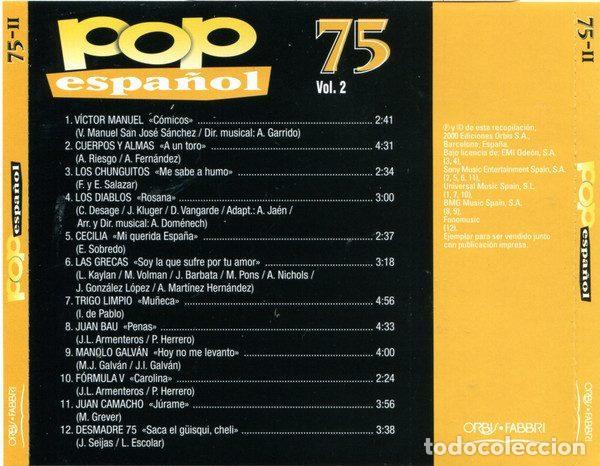 CDs de m&uacute;sica: Various &ndash; Pop Espa&ntilde;ol 75 (Vol.2) (CD, Orbis POP-43) - Foto 3