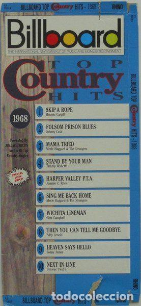 Musik-CDs: Various &ndash; Billboard Top Country Hits - 1968 (CD, Rhino Records R2 70689)