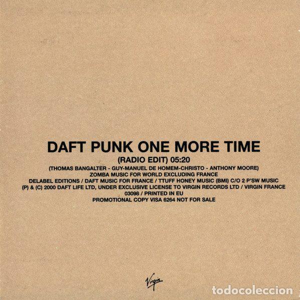 CDs de m&uacute;sica: Daft Punk &ndash; One More Time (CD, Virgin VISA 6264) - Foto 2