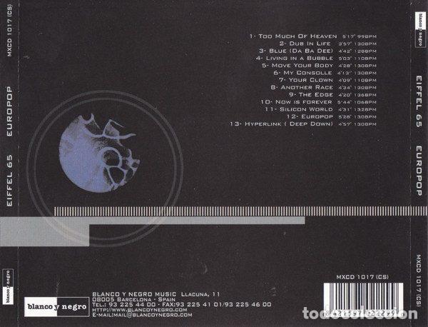 CDs de m&uacute;sica: Eiffel 65 &ndash; Europop (CD, Blanco Y Negro MXCD-1017 (CS)) - Foto 3