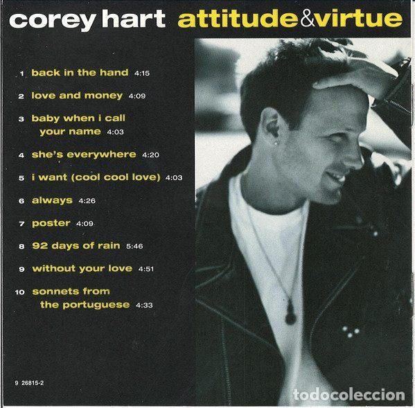 CDs de m&uacute;sica: Corey Hart &ndash; Attitude & Virtue (CD, Sire 9 26815-2) - Foto 2