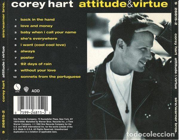 CDs de m&uacute;sica: Corey Hart &ndash; Attitude & Virtue (CD, Sire 9 26815-2) - Foto 3