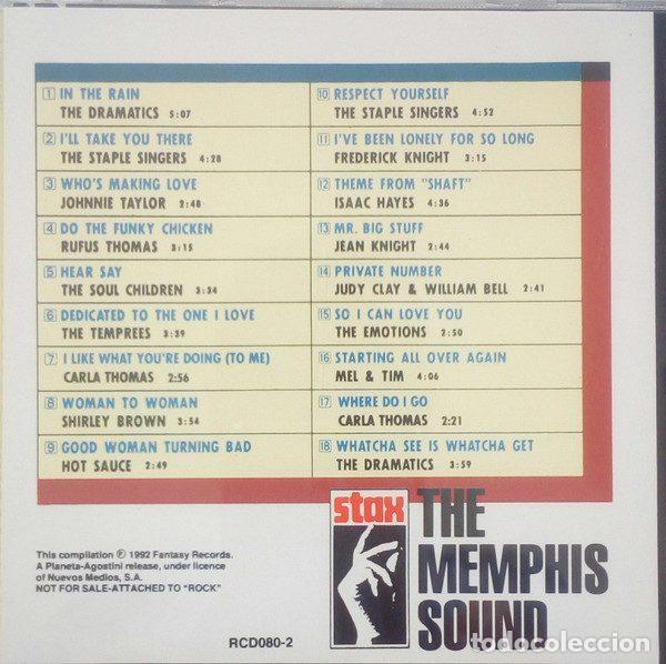 CDs de m&uacute;sica: Various &ndash; The Memphis Sound (CD, Stax RCD080-2) - Foto 2