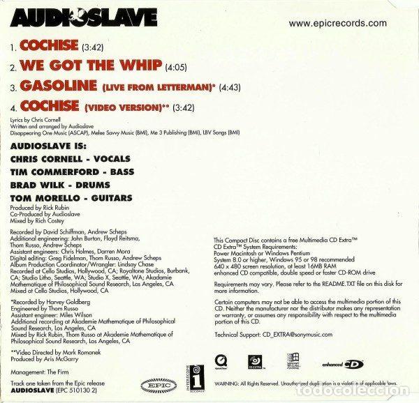 CDs de m&uacute;sica: Audioslave &ndash; Cochise (CD, Epic EPC 673276 2) - Foto 2