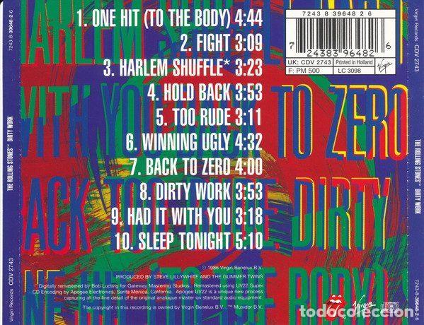CDs de m&uacute;sica: The Rolling Stones &ndash; Dirty Work (CD, Virgin CDV 2743) - Foto 2