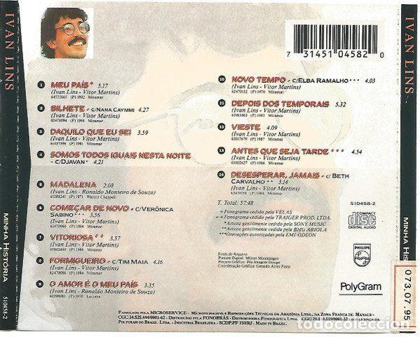 CDs de m&uacute;sica: Ivan Lins &ndash; Minha Hist&oacute;ria (CD, Philips M 510458-2) - Foto 2