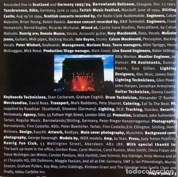 CDs de m&uacute;sica: Runrig &ndash; Transmitting Live (CD, Chrysalis 7243 8 31614 2 3) - Foto 2