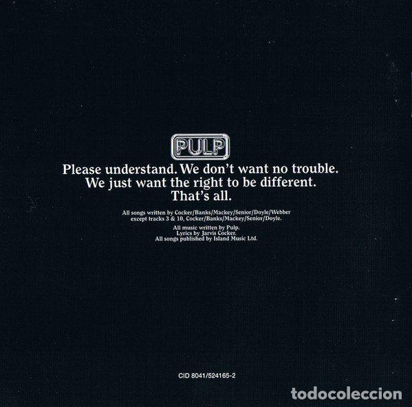 CDs de m&uacute;sica: Pulp &ndash; Different Class (CD, Island Records CID 8041) - Foto 5