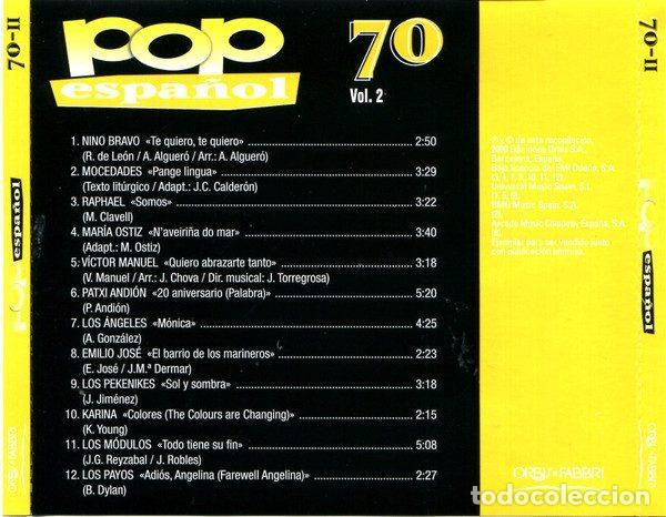 CDs de m&uacute;sica: Various &ndash; Pop Espa&ntilde;ol 70 (Vol.2) (CD, Orbis POP-45) - Foto 3