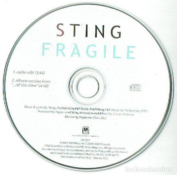 CDs de m&uacute;sica: Sting &ndash; Fragile (CD, A&M Records STCDP1) - Foto 4