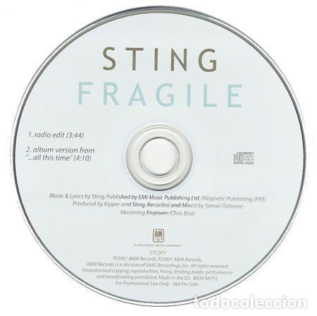 CDs de m&uacute;sica: Sting &ndash; Fragile (CD, A&M Records STCDP1) - Foto 6