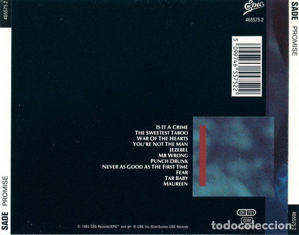 CDs de m&uacute;sica: Sade &ndash; Promise (CD, Epic 465575 2) - Foto 2