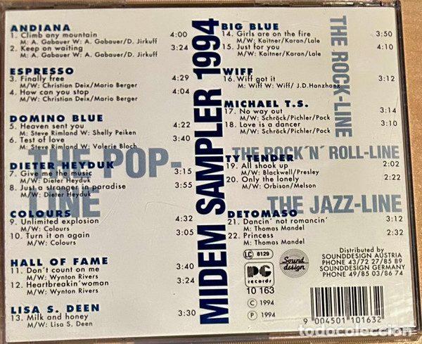 CDs de m&uacute;sica: Various &ndash; Sounddesign Midem Sampler 1994 (CD, PG Records 10163) - Foto 2