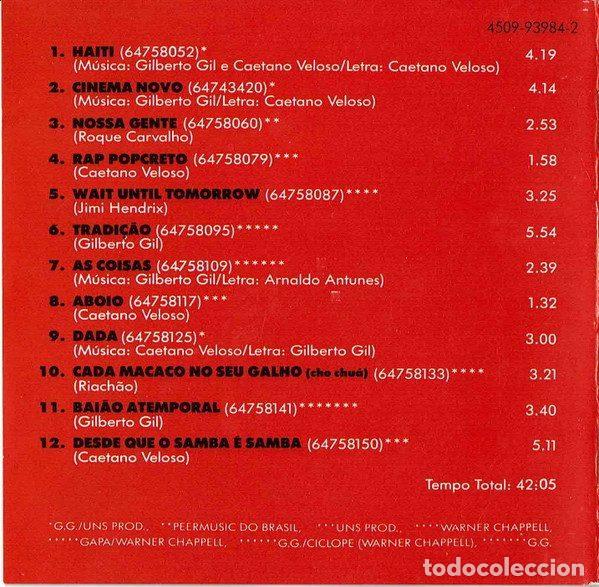 CDs de m&uacute;sica: Caetano E Gil &ndash; Tropic&aacute;lia 2 (CD, WEA 4509-93984-2) - Foto 3