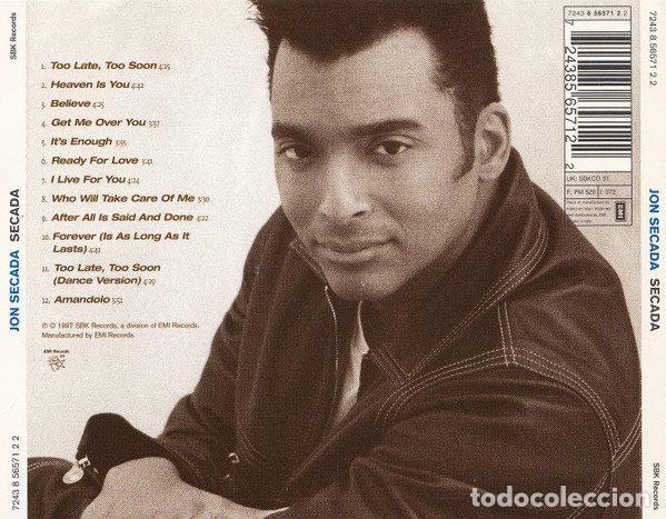 CDs de m&uacute;sica: Jon Secada &ndash; Secada (CD, SBK Records 7243 8 56571 2 2) - Foto 3