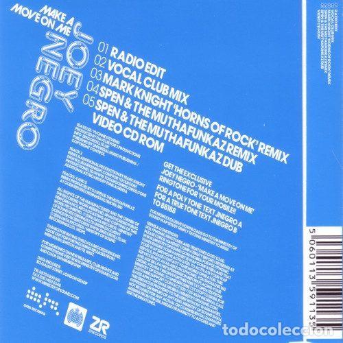 CDs de m&uacute;sica: Joey Negro &ndash; Make A Move On Me (CD, Data Records DATA82CDS) - Foto 2