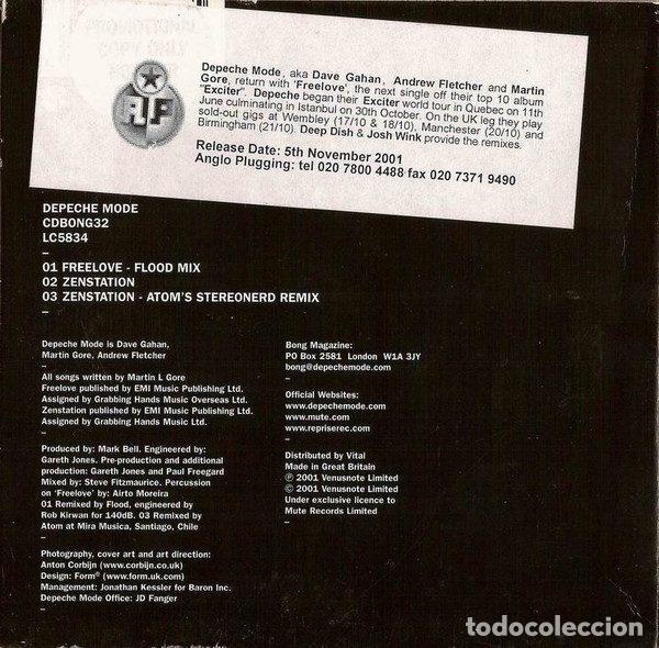 CDs de m&uacute;sica: Depeche Mode &ndash; Freelove (CD, Mute CDBONG32) - Foto 10