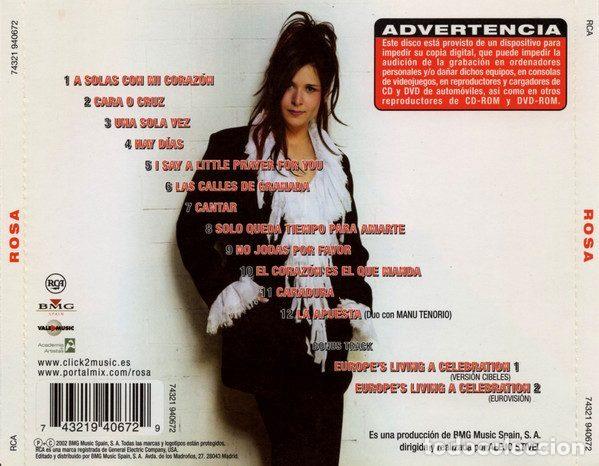 CDs de m&uacute;sica: Rosa &ndash; Rosa (CD, RCA 74321 940672) - Foto 2