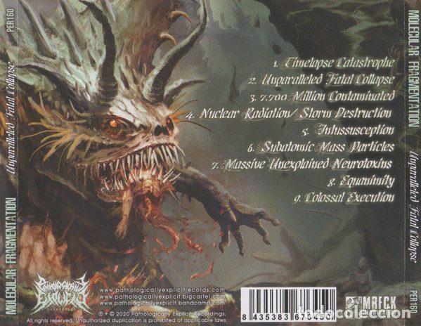CDs de m&uacute;sica: Molecular Fragmentation &ndash; Unparalleled Fatal Collapse (CD, Pathologically Explicit Recordings... - Foto 7