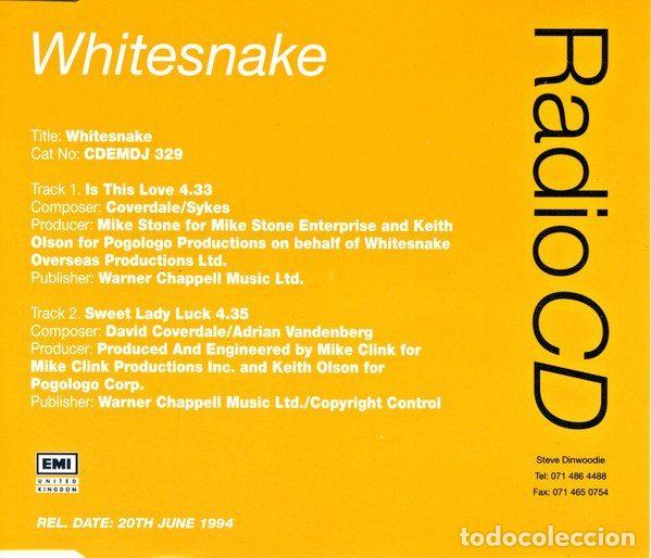 Musik-CDs: Whitesnake &ndash; Is This Love / Sweet Lady Luck (CD, EMI United Kingdom CDEMDJ 329)