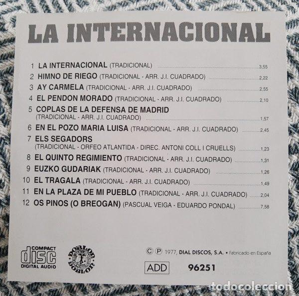 CDs de m&uacute;sica: Various &ndash; La Internacional (CD, Doblon 96251) - Foto 2