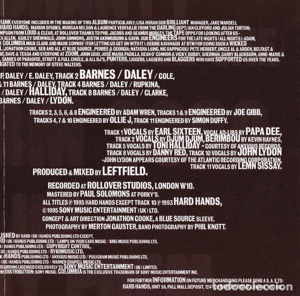 CDs de m&uacute;sica: Leftfield &ndash; Leftism (CD, Hard Hands HANDCD2) - Foto 10