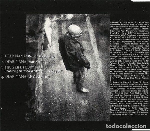 CDs de m&uacute;sica: 2Pac &ndash; Dear Mama (CD, Interscope Records 6544-95779-2) - Foto 4
