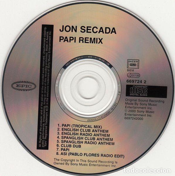 CDs de m&uacute;sica: Jon Secada &ndash; Papi (Remix) (CD, Epic 669724 2) - Foto 3