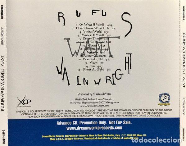 Music CDs: Rufus Wainwright &ndash; Want One (CDr, DreamWorks Records DRMF-14188-2)