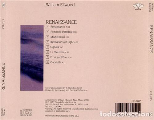 CDs de m&uacute;sica: William Ellwood &ndash; Renaissance (CD, Narada CD-1015) - Foto 2