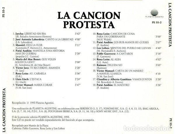 CDs de m&uacute;sica: Various &ndash; La canci&oacute;n protesta (CD, Planeta-Agostini PE 55-2) - Foto 2