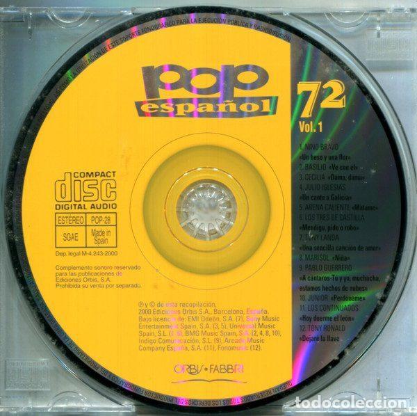 CDs de m&uacute;sica: Various &ndash; Pop Espa&ntilde;ol 72 (Vol.1) (CD, Orbis POP-28) - Foto 4