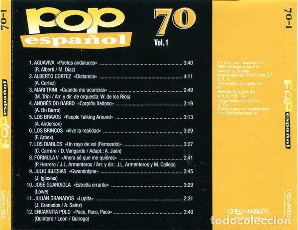 CDs de m&uacute;sica: Various &ndash; Pop Espa&ntilde;ol 70 (Vol.1) (CD, Orbis POP-22) - Foto 3
