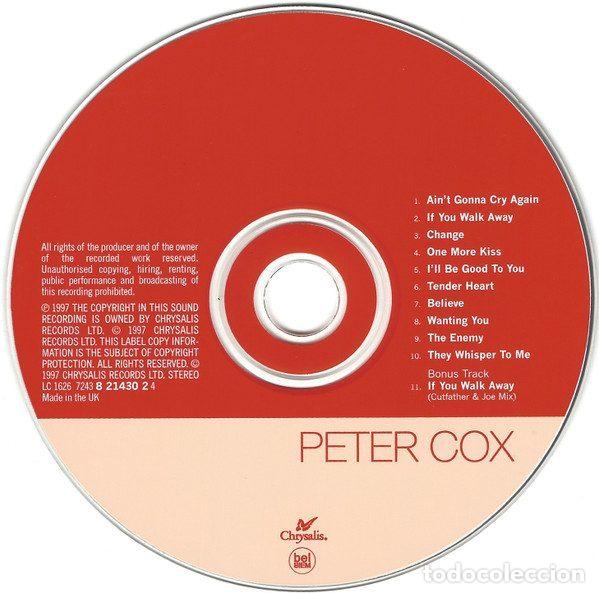 CDs de m&uacute;sica: Peter Cox &ndash; Peter Cox (CD, Chrysalis 7243 8 21430 2 4) - Foto 3