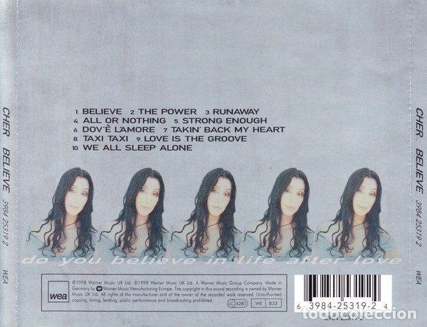 CDs de m&uacute;sica: Cher &ndash; Believe (CD, WEA 3984 25319 2) - Foto 2