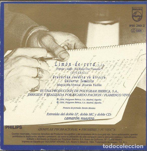 CDs de m&uacute;sica: El Camar&oacute;n De La Isla &ndash; Lim&oacute;n De Cera (CD, Philips 856 280-2) - Foto 2