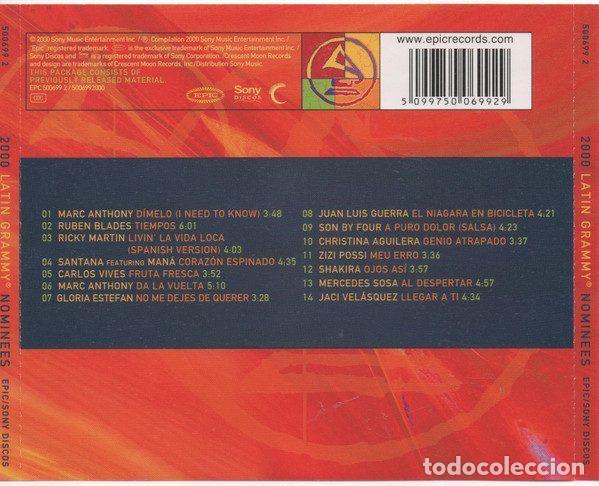 CDs de m&uacute;sica: Various &ndash; 2000 Latin Grammy Nominees (CD, Epic 5006992000) - Foto 2