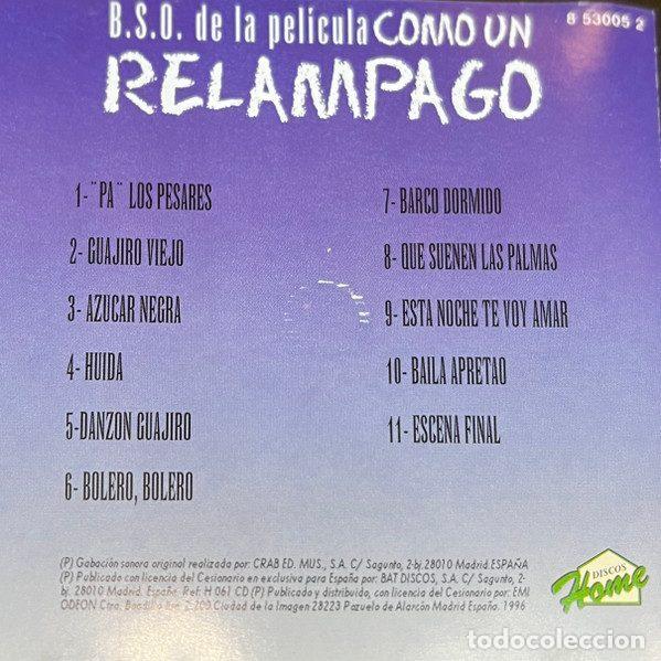 CDs de m&uacute;sica: Various &ndash; Como Un Rel&aacute;mpago (CD, Discos Home 8530052) - Foto 2