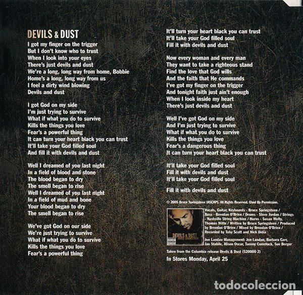 CDs de m&uacute;sica: Bruce Springsteen &ndash; Devils & Dust (CD, Columbia SAMPCS 14884 1) - Foto 2