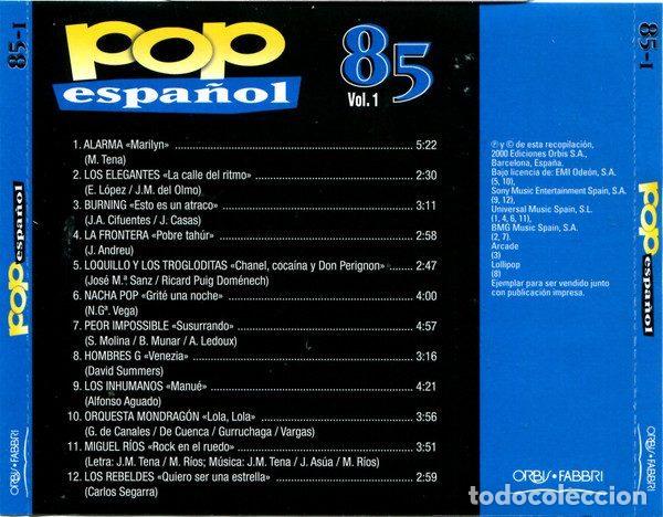 CDs de m&uacute;sica: Various &ndash; Pop Espa&ntilde;ol 85 (Vol.1) (CD, Orbis POP-05) - Foto 3