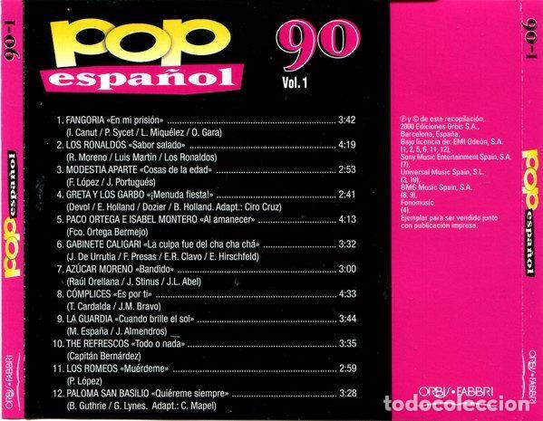 CDs de m&uacute;sica: Various &ndash; Pop Espa&ntilde;ol 90 (Vol.1) (CD, Orbis POP-07) - Foto 3